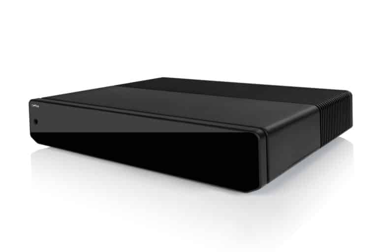 Cyrus 80 PWR high-end Class A/B stereo eindversterker met 2 x 200 watt vermogen, gebouwd in het Verenigd Koninkrijk.